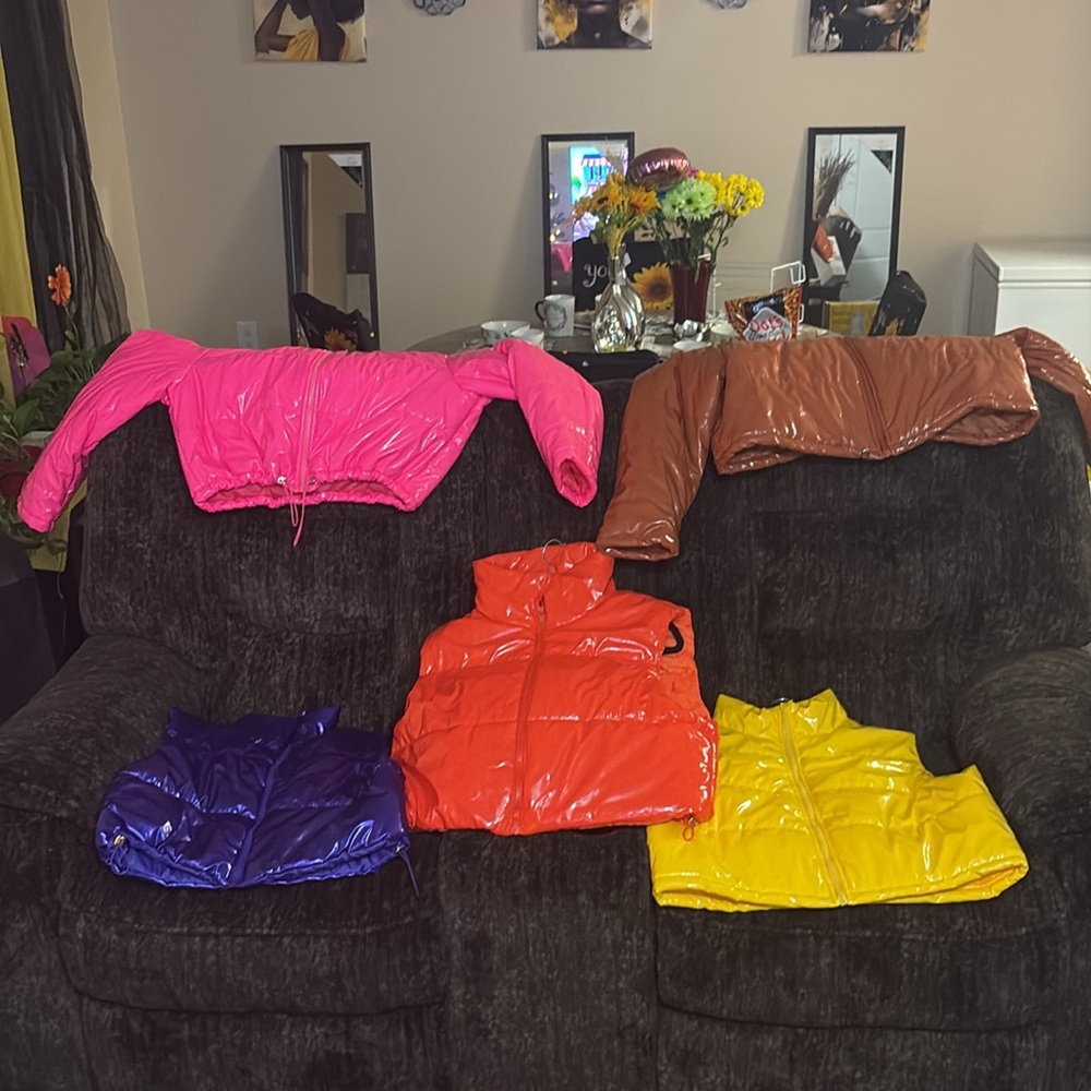 New leather Daisy vest and coats for women from my closing store to a new city.